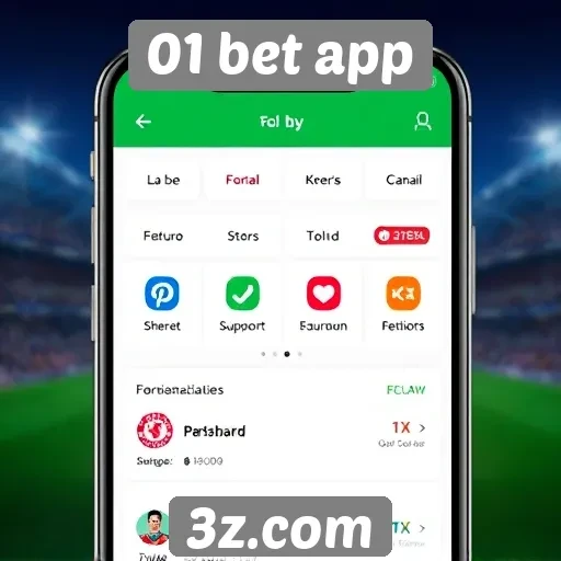Análise da interface do 01 bet app