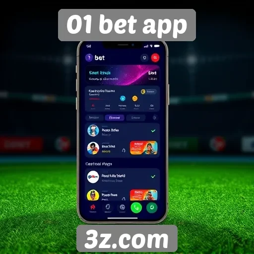Interface do usuário no 01 bet app